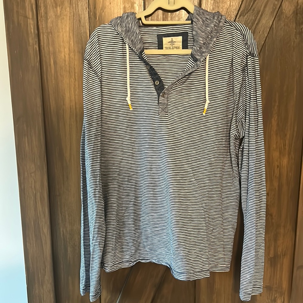 Social Republic XL striped hoodie